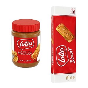 Kit Biscoito Belga e Pasta de Biscoito Cremoso Biscoff Lotus