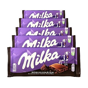 Kit 5 Chocolates Milka Mousse Dessert 100g Importado