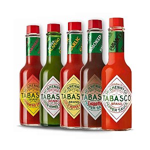 Kit 5 Molhos Pimenta Tabasco Importado Vários Sabores 60ml