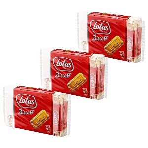 Kit 3 Biscoitos Belga Lotus Biscoff Pocket Snack Packs 124g