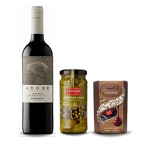 Presente Gourmet Comemorativo Vinho Chocolate e Aperitivo