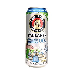 Cerveja Alemã Paulaner Weissbier Zero Álcool Lata 500ml