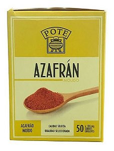 Açafrão Espanhol Original em Pó Pote (50 sachês de 100mg)