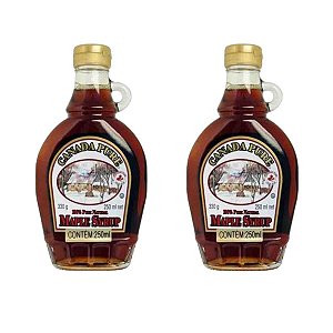 Maple Syrup Xarope Bordo Canada Pure 100 %  250ml (2 Unidades)