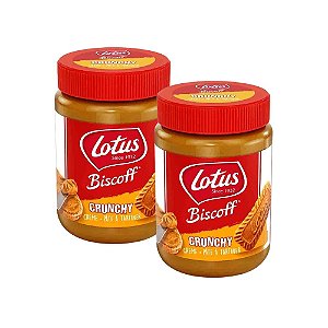 Pasta De Biscoitos Lotus Biscoff Crunchy 380g 2 Unidades