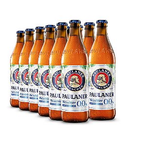 Cerveja Zero Álcool Paulaner Weissbier Garrafa 500ml (12 Un)
