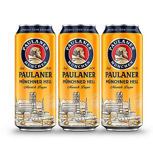 Cerveja Alemã Paulaner Munchner Hell Importado Lata 500ml (3 Und)