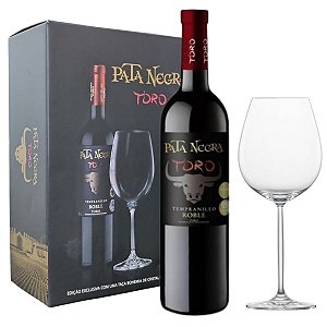 Vinho Tinto Pata Negra Toro 750ml Kit Com Taça de Cristal