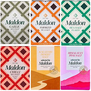 Kit 6 Sal Marinho Maldon Degustação Vários Sabores