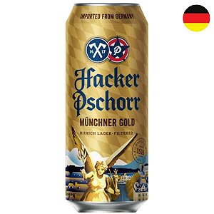 Cerveja Alema Hacker Pschorr Munchener Gold Lata 500 Ml