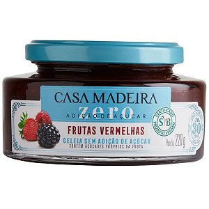 Geleia Gourmet Casa Madeira Zero Frutas Vermelhas 220g