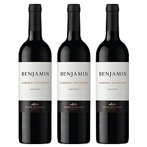 Kit 3 Vinhos Tinto Benjamin Nieto Senetiner Cabernet Sauvignon 750ml