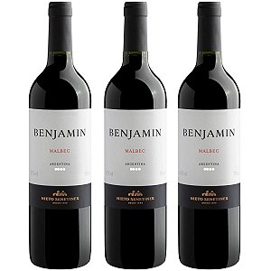 Kit 3 Vinhos Tinto Benjamin Nieto Senetiner Malbec Argentino 750ml