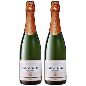 Kit 2 Espumantes Branco Casa Valduga Brut Arte Tradicional 750ml