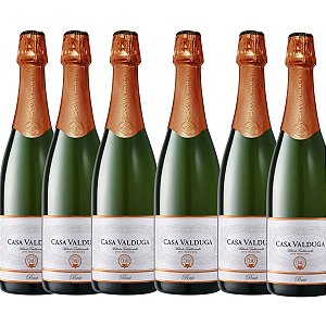 Kit 6 Espumantes Branco Casa Valduga Brut Arte Tradicional 750ml