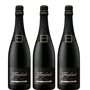 Kit 3 Espumantes Cava Freixenet Cordon Negro Brut 750ml