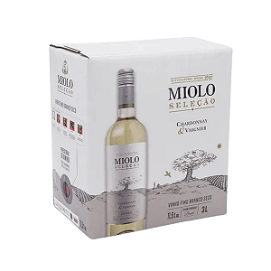 Vinho Miolo Seleção Branco Seco Chardonnay Viognier Bag In Box 3l