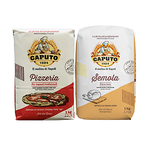 Kit Farinha Italiana Caputo Semola e Pizzeria 1kg Cada