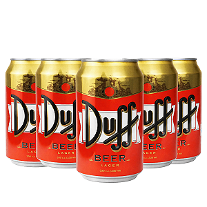 Kit Cerveja Duff Beer Lager Lata 330ml 6 Unidades