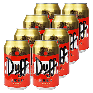 Cerveja Duff Beer Lager Lata 330ml Pack 8 Latas