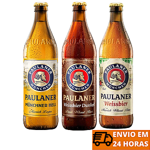 Kit Degustação Cerveja Paulaner 500ml com 3 Unidades