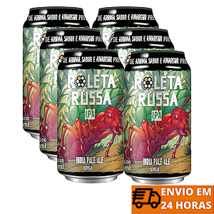 Kit 06 Cervejas Roleta Russa Indian Pale Ale IPA lata 350ml