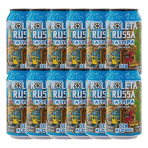 Kit 12 Cervejas Roleta Russa Easy IPA Sem Álcool 350ml