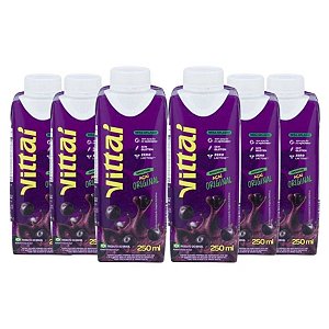Kit 6 Smoothies Vittaí Açaí Sabor Original 250ml