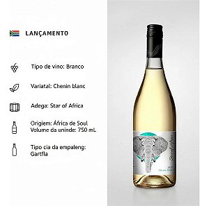 Vinho Branco Star of Africa Chenin Blanc Seco 750ml