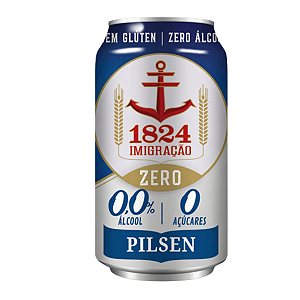 Cerveja Imigracao 0,0% Álcool Pilsen Lata 350ml Sem Glúten