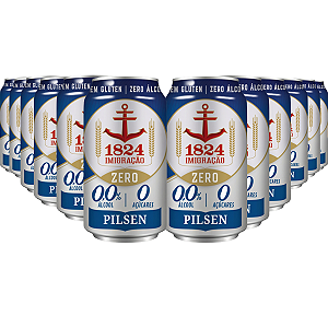 Kit 12 Cervejas Imigracao 0,0% Álcool Pilsen Lata 350ml