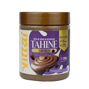 Pasta De Gergelim Tahine Com Cacau Vittaí 230g