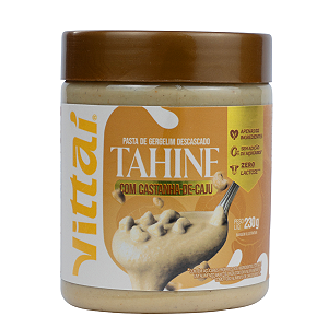 Pasta De Gergelim Tahine Com Castanha-de-caju Vittaí 230g