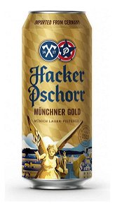 Cerveja Alemã Hacker Pschorr Munchner Gold Lata 500ml