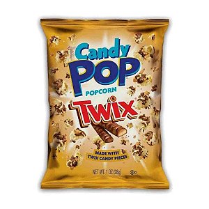 Pipoca Candy Pop Popcorn Twix Coberta De Caramelo 28 gr