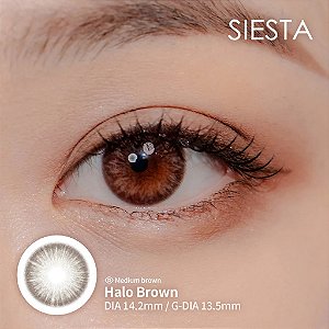 Lente de Contato Siesta Crystal Halo Brown | COM E SEM GRAU