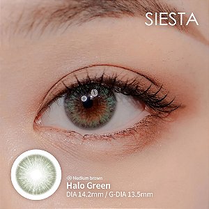 Lente de Contato Siesta Crystal Halo Green | COM E SEM GRAU