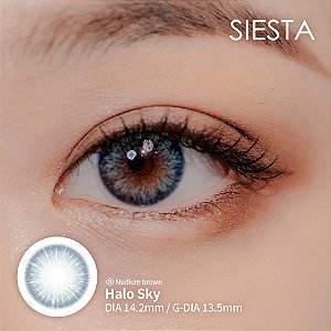 Lente de Contato Siesta Crystal Halo Sky | COM E SEM GRAU