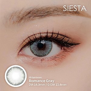 Lente de Contato Siesta Romance Gray | COM E SEM GRAU