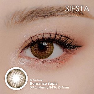 Lente de Contato Siesta Romance Sepia | COM E SEM GRAU