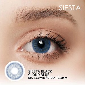 Lente de Contato Siesta Black Cloud Blue | COM E SEM GRAU