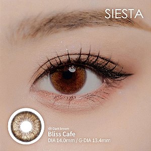 Lente de Contato Siesta Black Bliss Cafe | COM E SEM GRAU