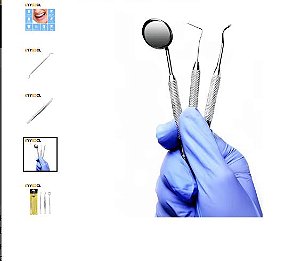 Kit pinças de limpeza oral 3 peças ferramenta de limpeza para os dentes de aço inoxidável