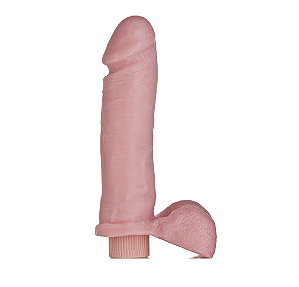 Prótese Cyber com Escroto e Vibrador Interno 19,5 cm x 5,5 cm