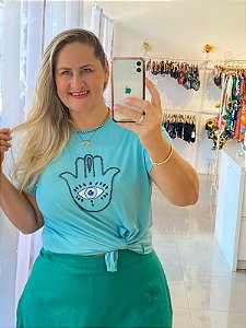 Blusa T-shirt Mão de Fátima