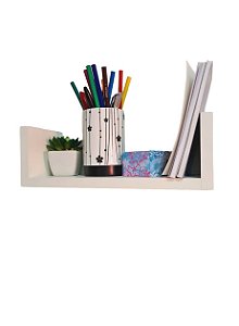 Mini Prateleira modelo U 30cm Para Decoração Fixação Invisível