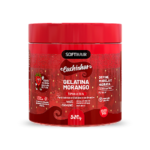 Gelatina Cachinhos Morango Soft Hair 520g