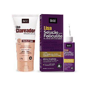 Kit Foliculite Antibolinha + Lisa Clareador Virilha Bumbum Coxa Axila