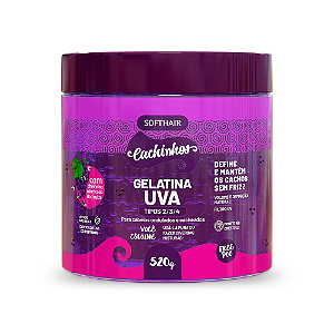 Gelatina Cachinhos Uva Soft Hair 520g