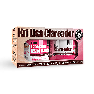 Kit Creme Clareador Virilha e Axilas Rosa Mosqueta + Clareador Esfoliante Rosa Mosqueta
